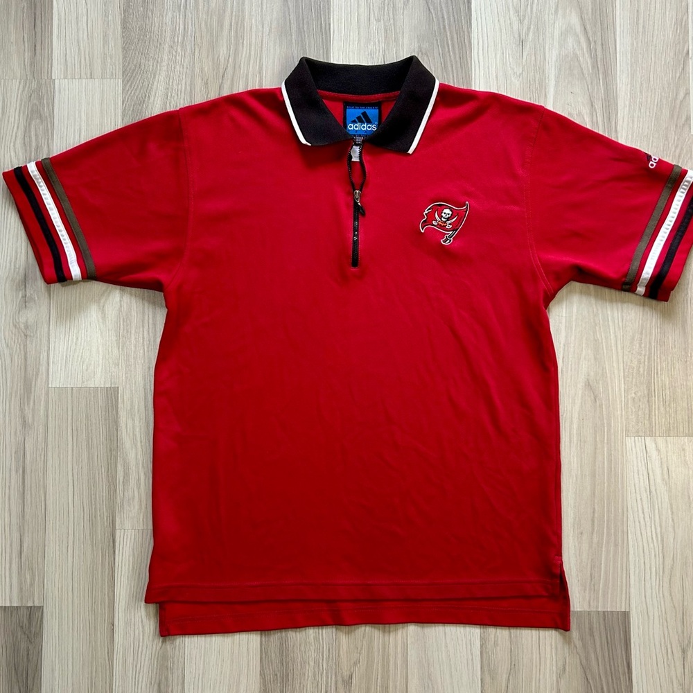Vintage 90s NFL Tampa Bay Buccaneers Adidas Polo Shirt Men’s Size Medium/Large